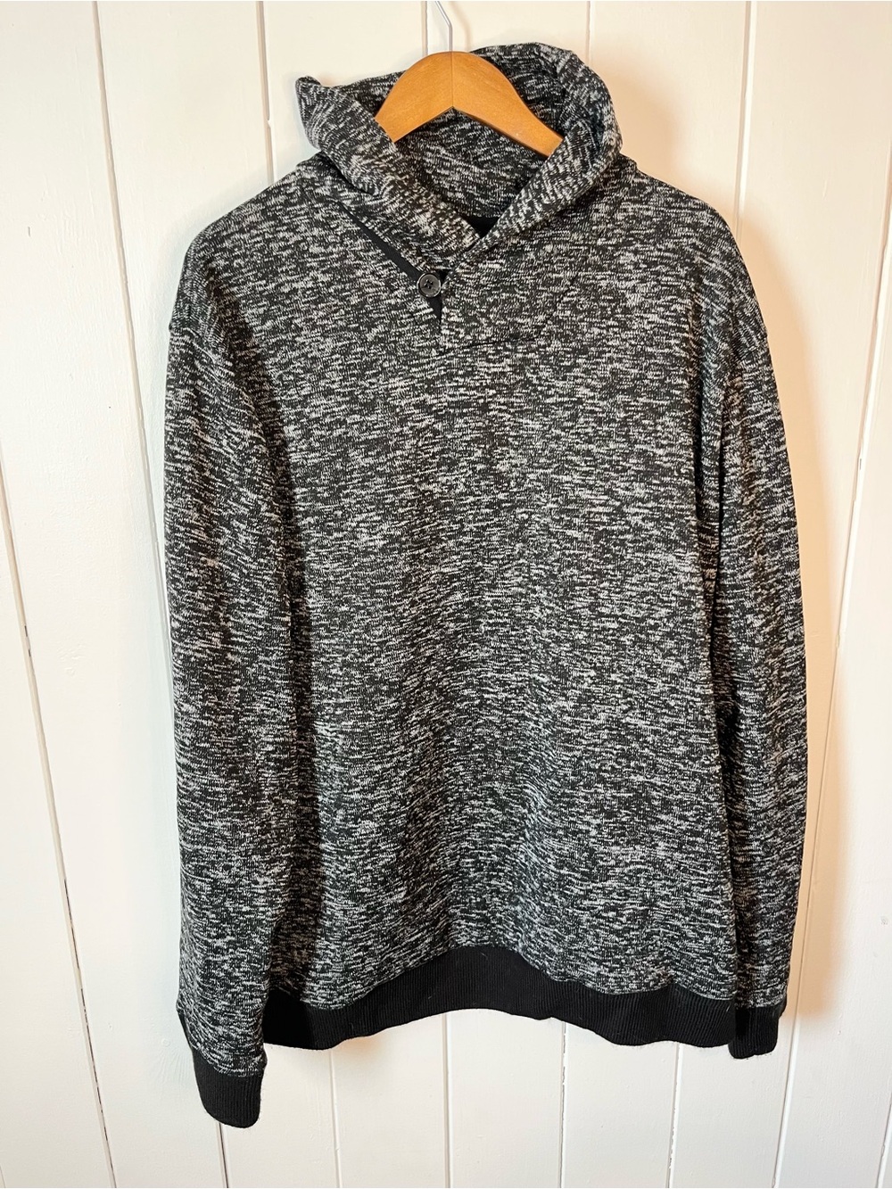 True North Denim Black and Grey Cowl Neck Sweater. Size XXL. - Picture 1 of 5